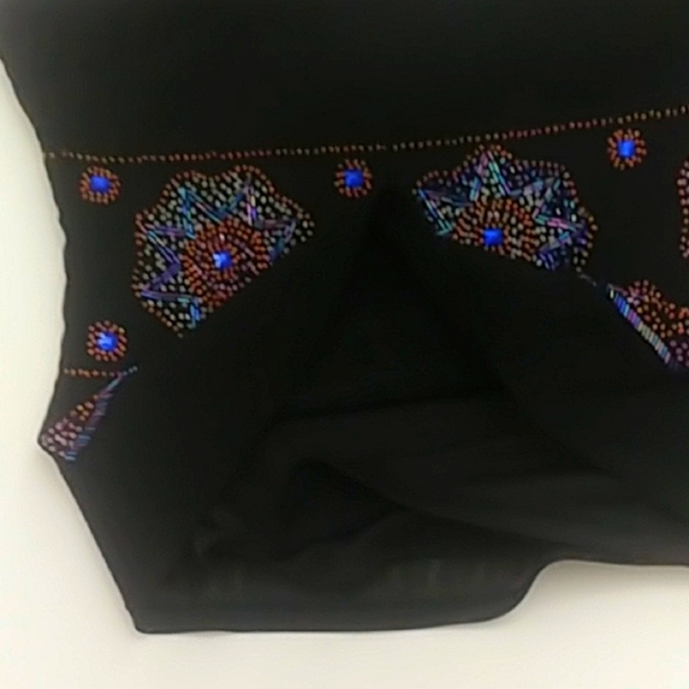 Cache Black Embroidered Spaghetti Strap Top - Picture 7 of 11